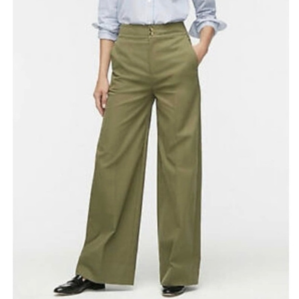 J. Crew women’s wide leg high waist Khaki Chinos